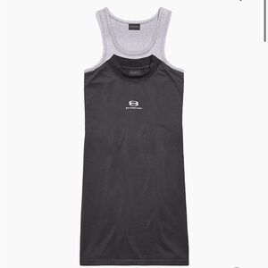 Balenciaga Black and Gray Tank Dress